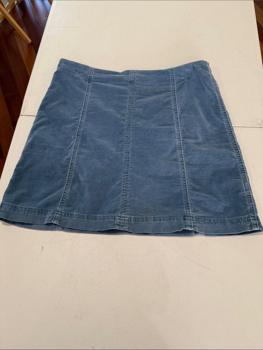 Free People Femme Cord Mini Skirt Back Zip Clean Lines Sexy Baddie Twee Mod 10 - Picture 7 of 14